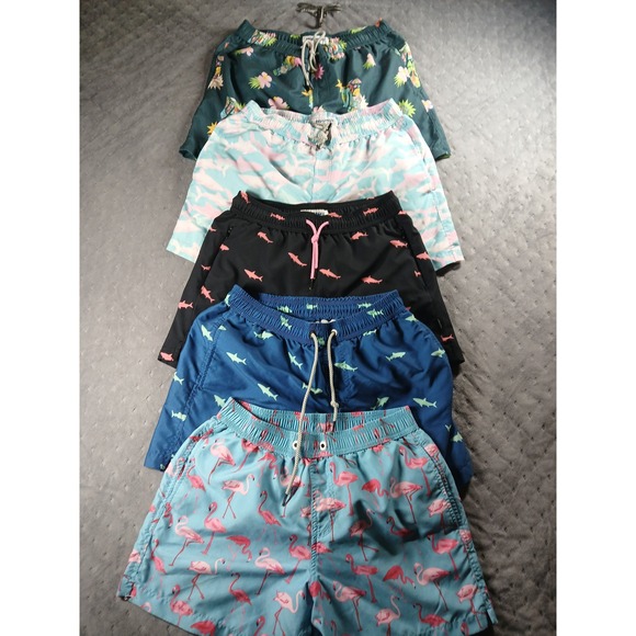 Maamgic Other - Maamgic Mens Swim Trunks Bundle Lot of 5 Flamingo Shark Floral Size Medium